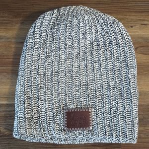 Love Your Melon Beanie Hat Black Speckled Slouch Style Mens Womens Knit Hat Warm